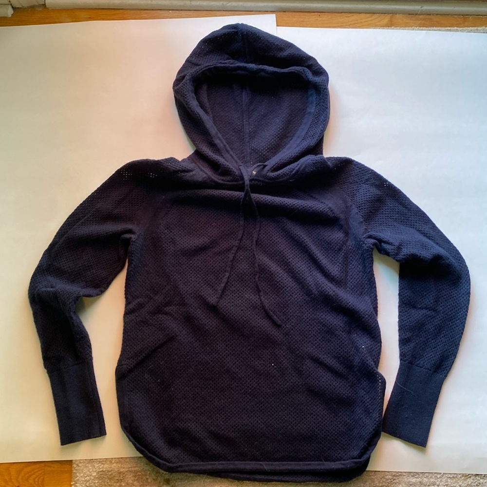 Cute navy “hoodie” sweater in size XS.